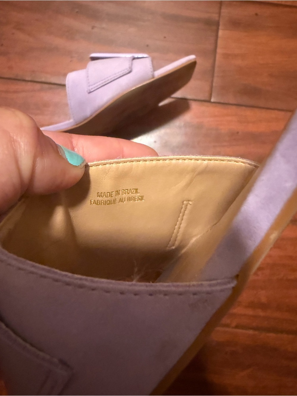 Anthropologie Lavender Buckle Slide Mules - Picture 7 of 10